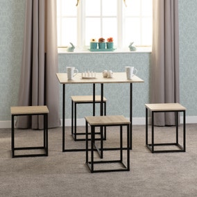 Kent Stowaway Dining Set with 4 Stools
