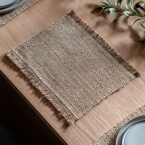 Cedar & Sage Set of 4 Natural Jute Placemats