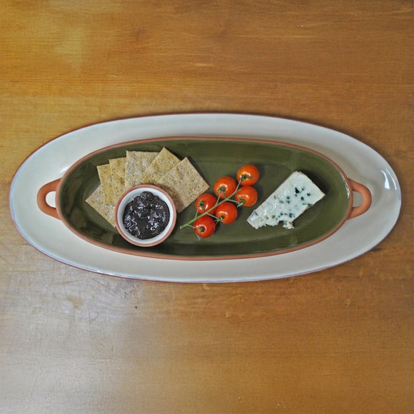 Sintra Glazed Terracotta Oval Baking Dish