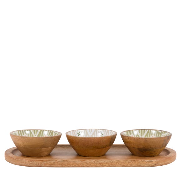 View Cedar & Sage Set Of 3 Marlow Wooden Nibble Bowls View Cedar & Sage Set Of 3 Marlow Wooden Nibble Bowls