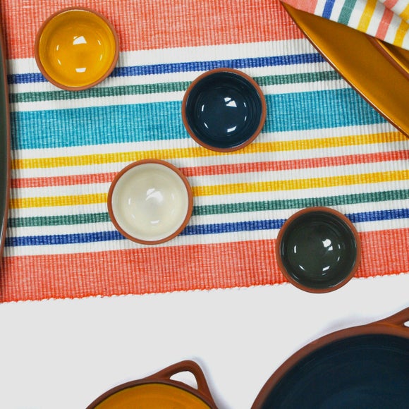 Sintra Set of 4 Glazed Terracotta Pinch Pots