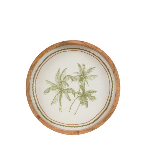Cedar & Sage Palmer Round Wooden Serving Tray