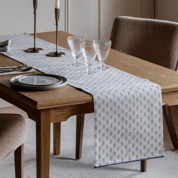 Cedar & Sage Eloise Floral Stamp Table Runner