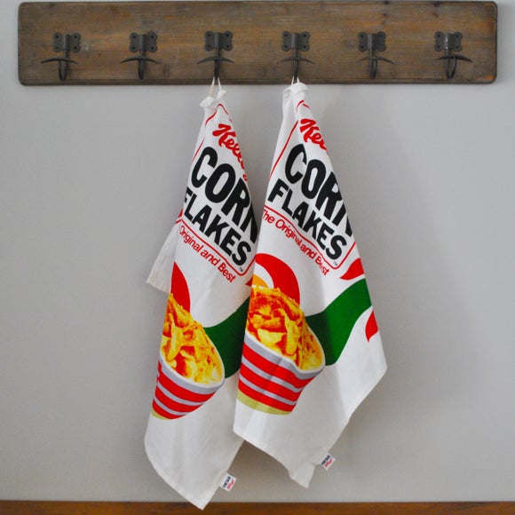 Vintage Kelloggs by Dexam Set of 2 Cornflakes Cockerel Tea Towels