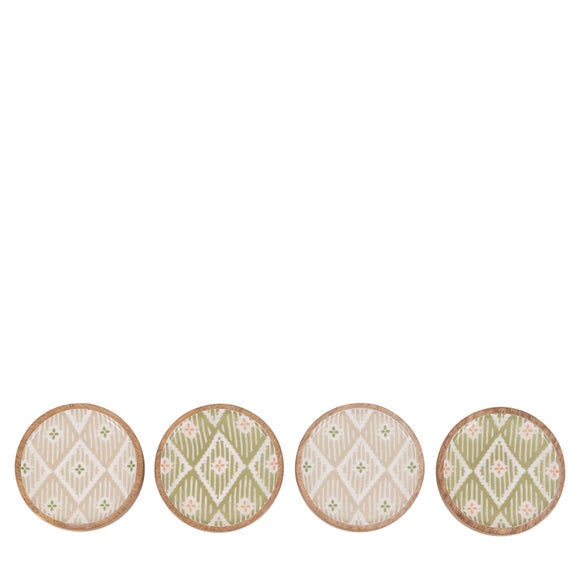 Cedar & Sage Set of 4 Marlow Wooden Coasters