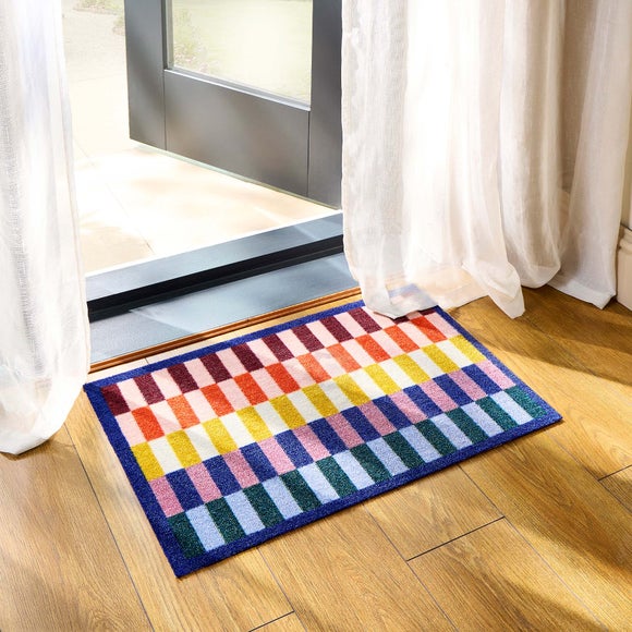 Marvel Printed Brights Check Washable Doormat