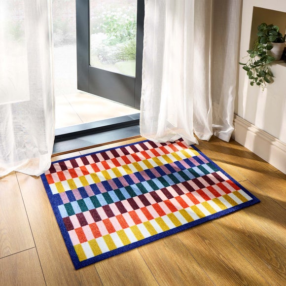 Marvel Printed Brights Check Washable Doormat