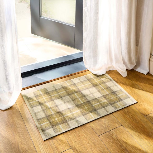 Marvel Printed Oswald Check Washable Doormat