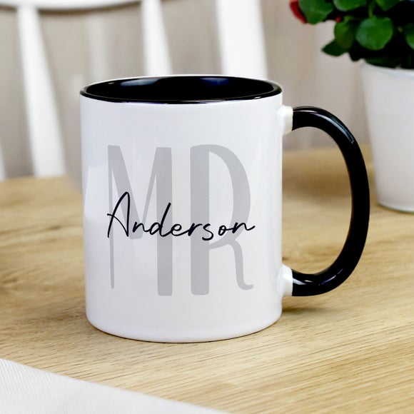 View Personalised Mr Black Handled Mug View Personalised Mr Black Handled Mug