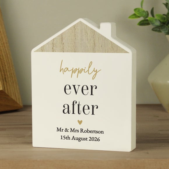 Personalised Free Text Wooden House Ornament