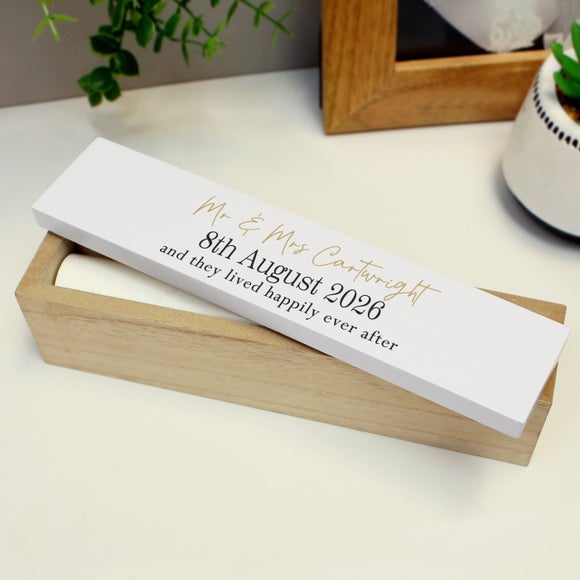 Personalised Mr and Mrs Free Text Certificate Holder