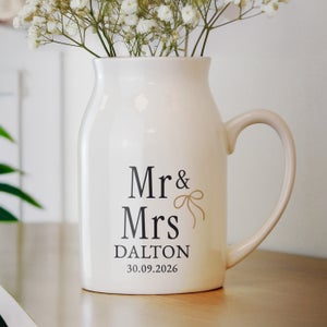 Personalised Mr And Mrs Couples Jug Vase