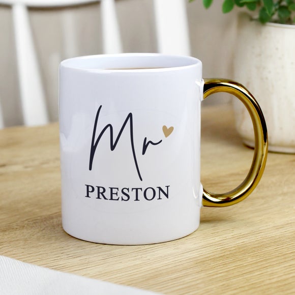 View Personalised Mr Gold Handled Mug View Personalised Mr Gold Handled Mug
