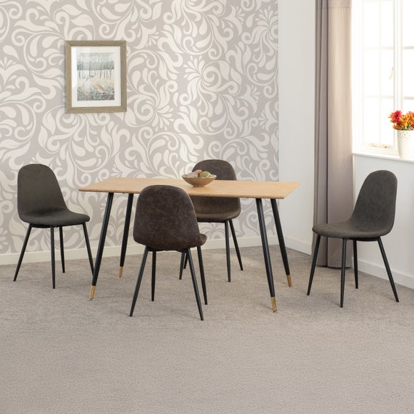 Hamilton & Athens 4 Seater Dining Table with 4 Dining Chairs