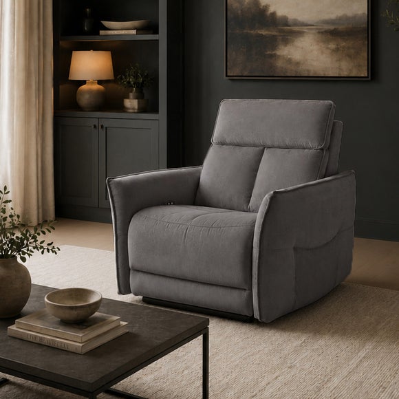 Aspire Aston Fabric Power Recliner Armchair