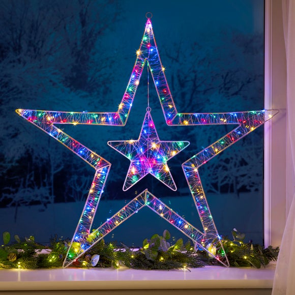 Micro LED Light Up Double Star