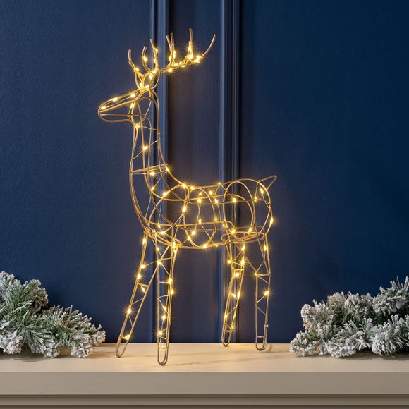 Micro LED Light Up Standing Reindeer