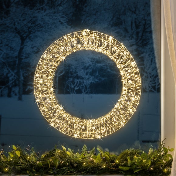 3D Micro LED Light Up Wreath
