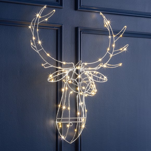 Wire LED Light Up Stag Head