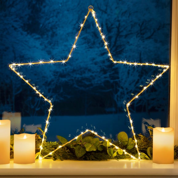 Micro LED Light Up Open Star