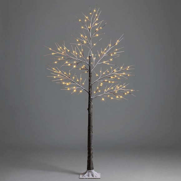 LED Light Up Birch Tree with Snow Effect