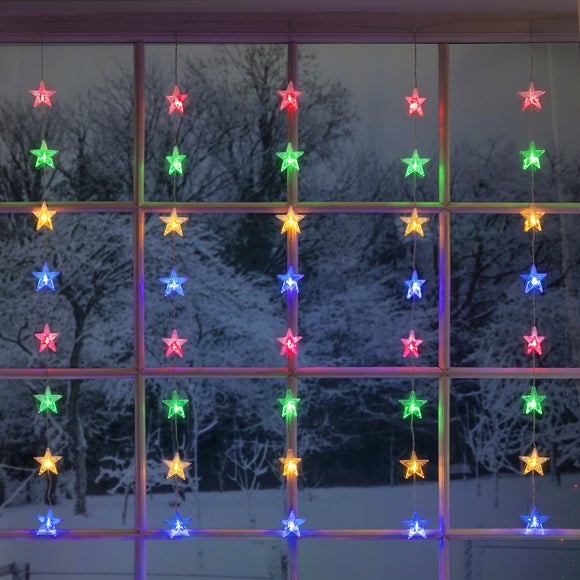 View 40 Led Star Curtain Lights View 40 Led Star Curtain Lights