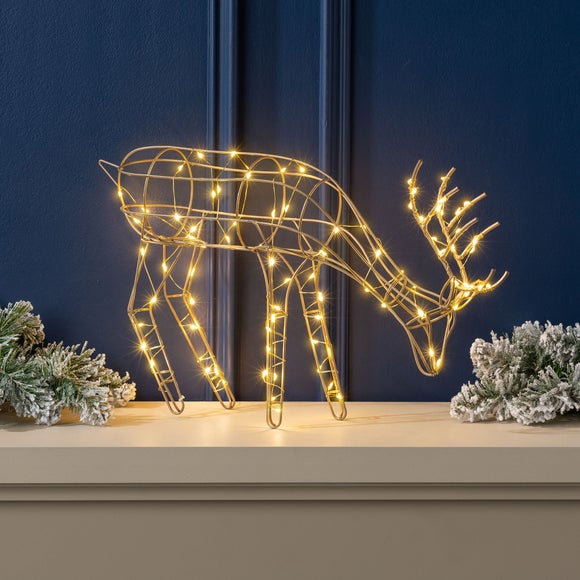 Micro LED Light Up Grazing Reindeer