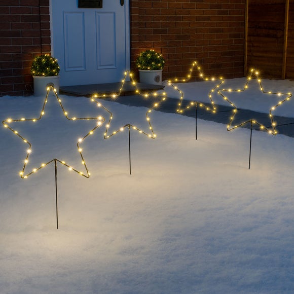 4 Micro LED Star Path Lights