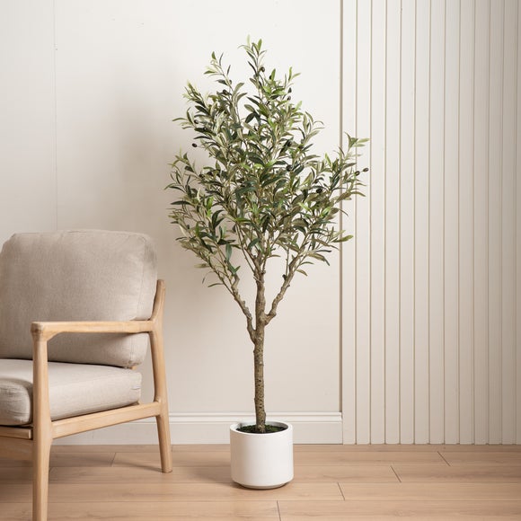 View Artificial Olive Tree In White Plant Pot View Artificial Olive Tree In White Plant Pot