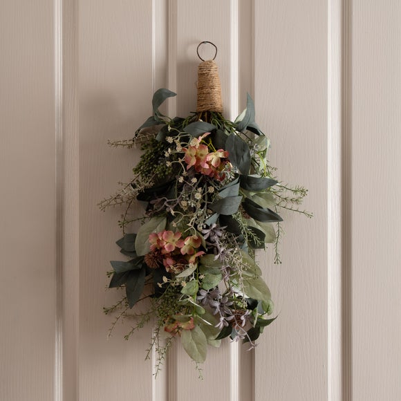 Artificial Hydrangea Farmhouse Swag