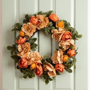 Artificial Autumnal Flower Wreath