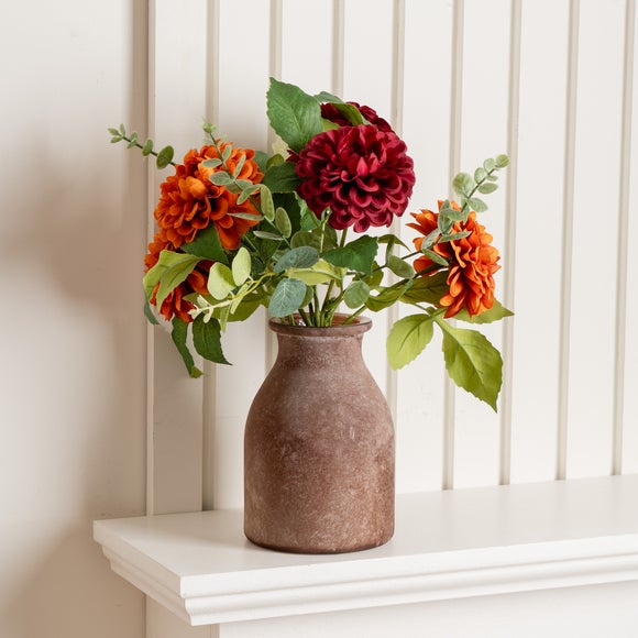 Artificial Autumnal Dahlia Arrangement