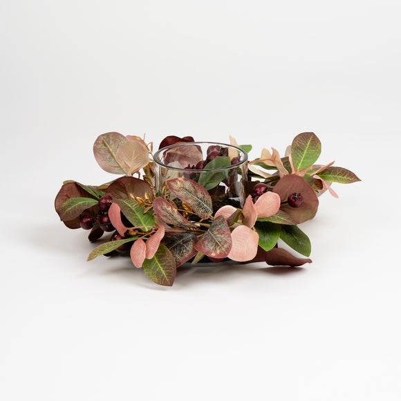 Artificial Seasonal Foliage Candle Holder