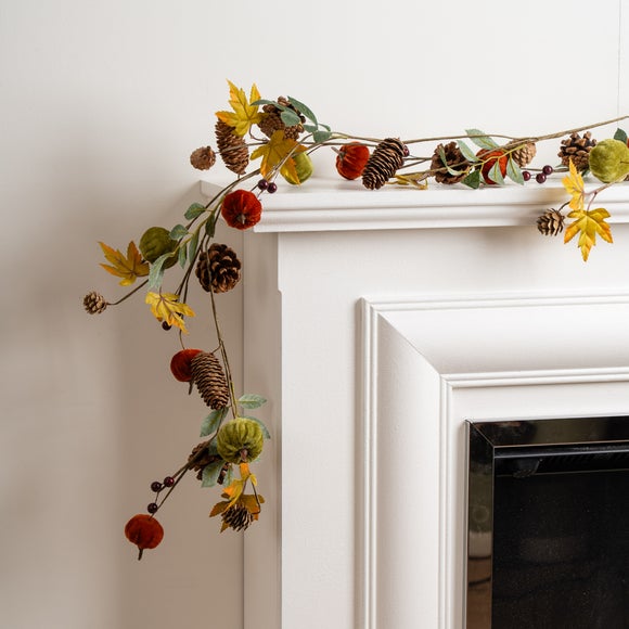 Artificial Pumpkin Autumn Foliage Garland