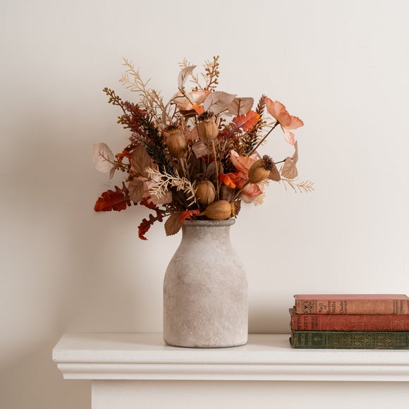 View Dried Effect Artificial Poppy Arrangement