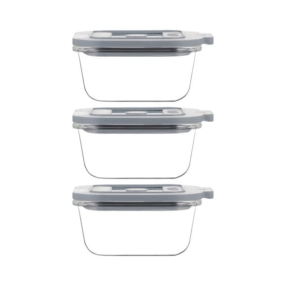 Kilner New Fresh Set of 3 Square Storage Jars
