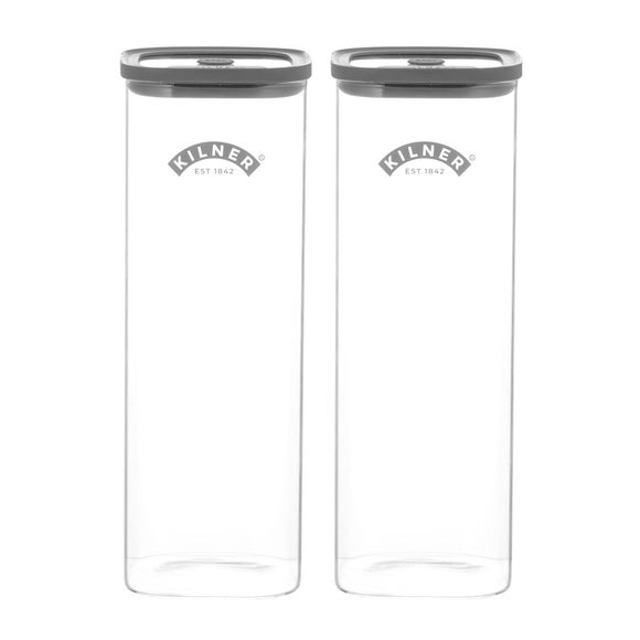 Kilner Fresh Set of 2 Square Storage Jars