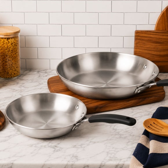 Prestige Set of 2 Made to Last Stainless Steel Frying Pans