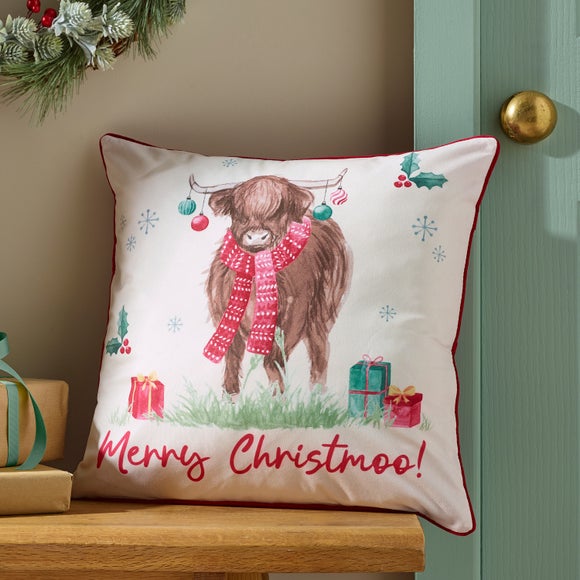Merry Christmoo Square Cushion