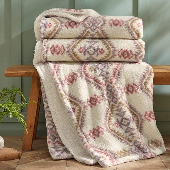 Navajo Fleece Throw Blanket 200cm x 240cm