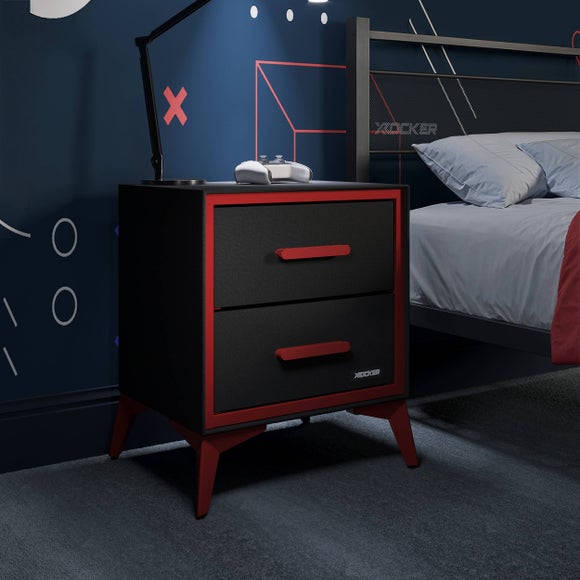 X Rocker Arcane 2 Drawer Bedside Table