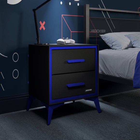 View X Rocker Arcane 2 Drawer Bedside Table View X Rocker Arcane 2 Drawer Bedside Table