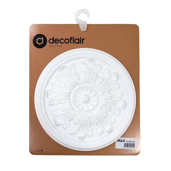 Photo 3 of Decoflair 3inch Ornate Leaf Ceiling Rose