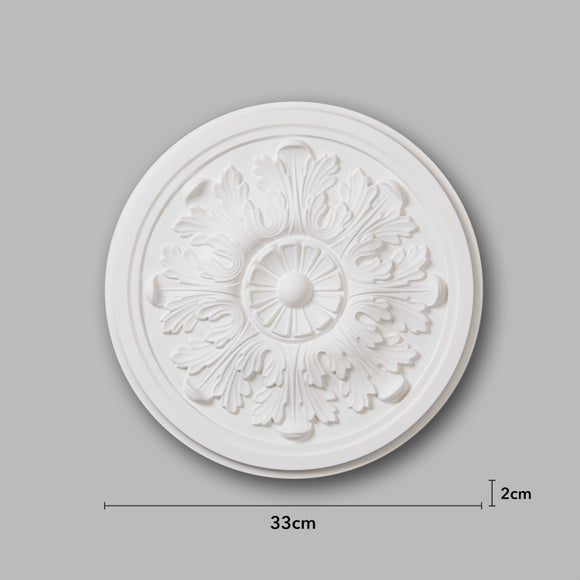 Photo 4 of Decoflair 3inch Ornate Leaf Ceiling Rose