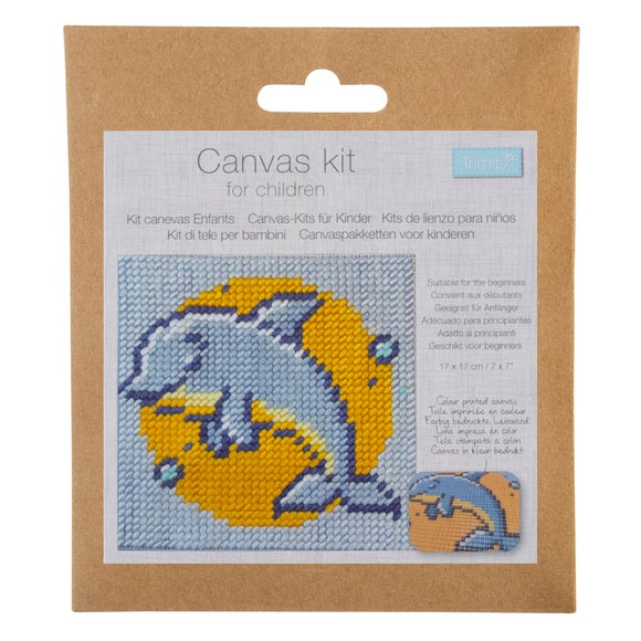 Trimits Dolphin Sun Canvas Stitch Kit