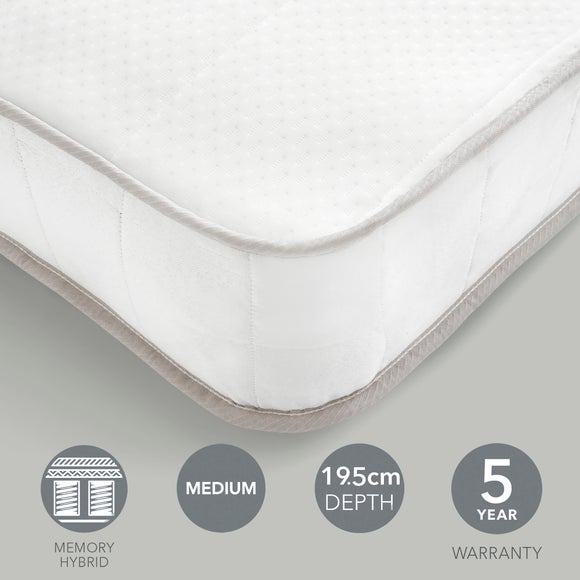 Dunelm Rolled Memory Foam 600 Pocket Sprung Mattress