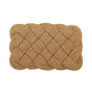 Cedar And Sage Rustic Plait Coir Doormat