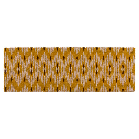 Cedar & Sage Ikat Ochre Coir Doormat