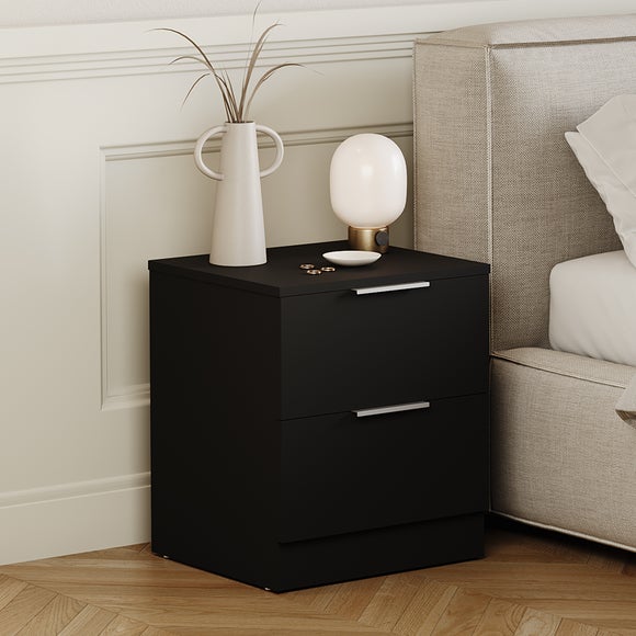 Return - Hayes 2 Drawer Bedside Table