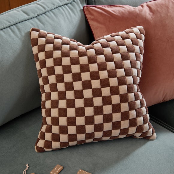 Furn. Softie Checkerboard Square Cushion